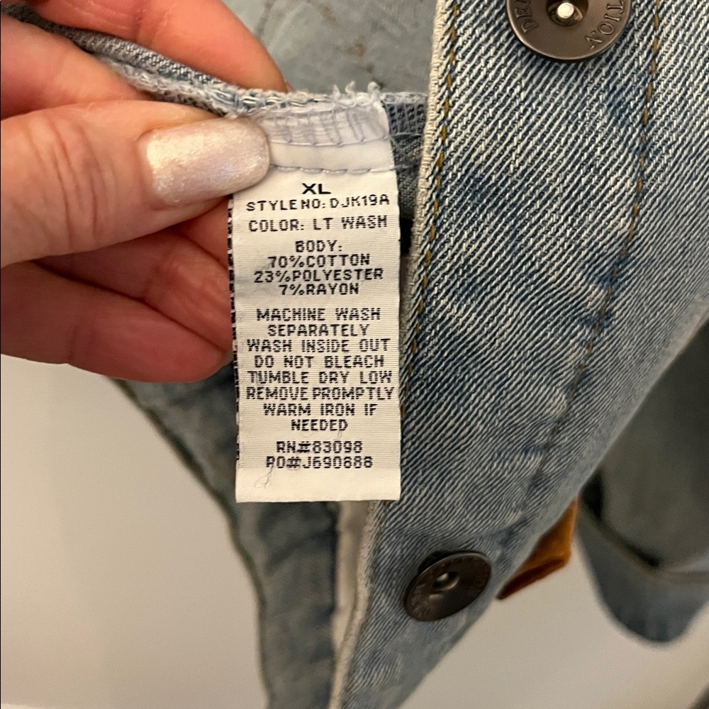 Unique Denim And Suede Patchwork Jacket With A We… - image 3